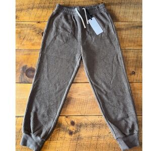 NWT VARLEY Womens Russell Sweatpant Brown Ribbed Cord Sweat Fabric Joggers Small